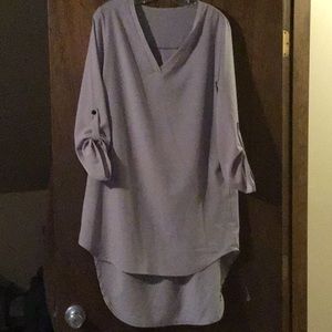 Gray hi low shirt/ dress size XL
